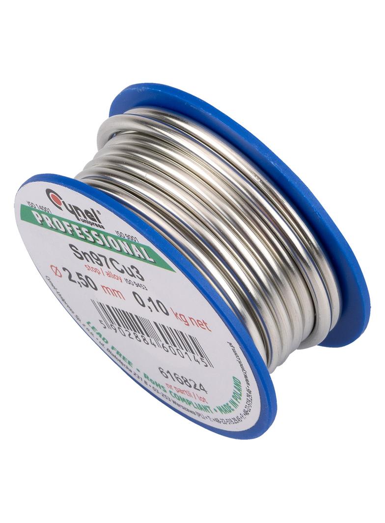 Spoiwo lutownicze 97% Sn, 3% Cu, drut 2,5 mm, 100 g CYNEL GTX 44E742 GTX Poland