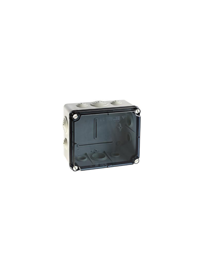 PUSZKA SERII „LIGHT” PUSZKA INSTALACYJNA LIGHT POKRYWA TRANSPARENTNA, DŁAWNICE 162x116x76 (6xM25, 4xM40) IP66/67 EVT-171 PCE