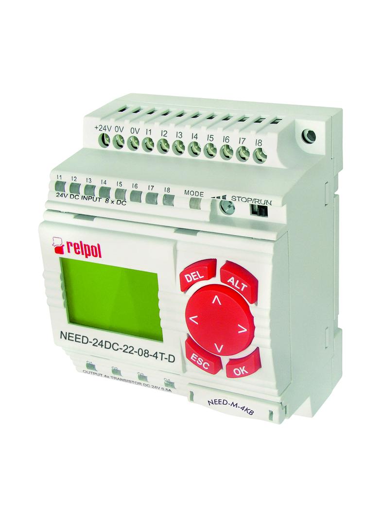 Przekaźnik programowalny NEED-24DC-22-08-4T-D 4x1Z 24V DC 10A / 250V AC RELPOL