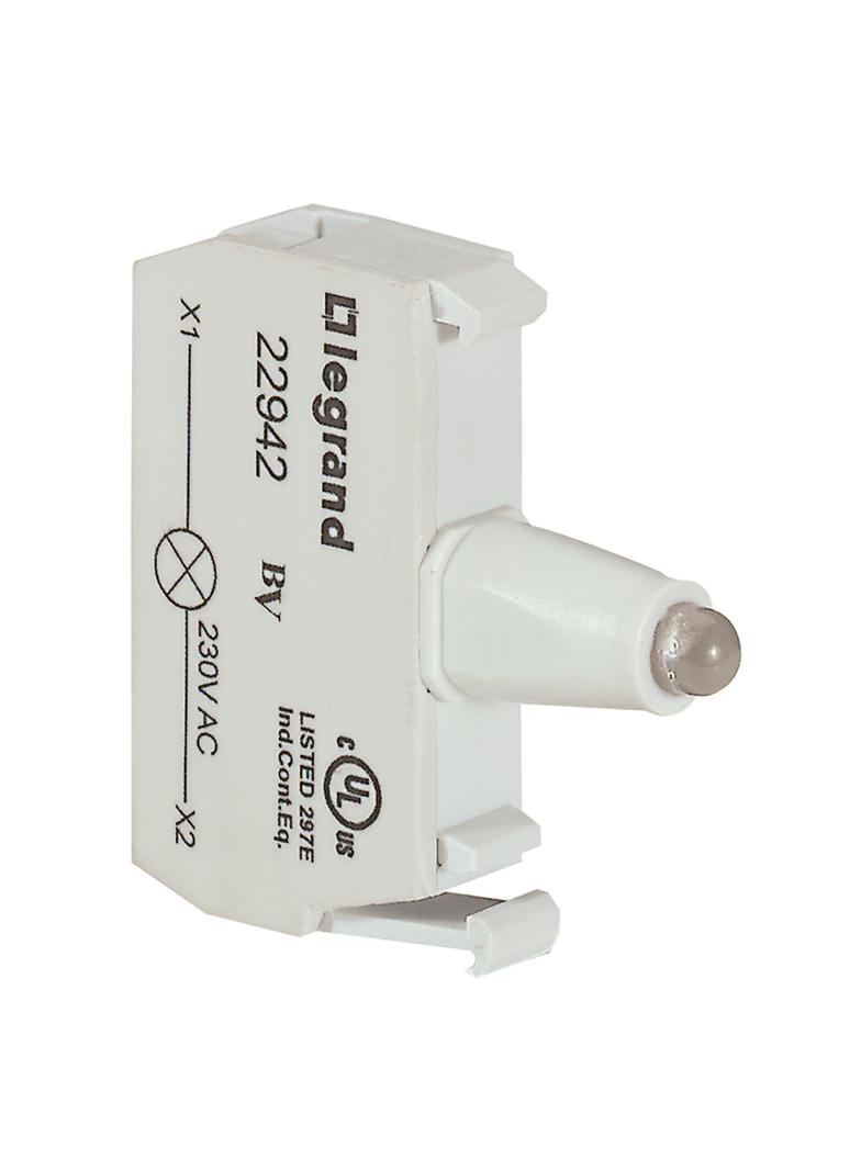 OSMOZ KORPUS DO GŁÓWEK PODŚWIETLANYCH ZIELONY 230 V, ZACISKI ŚRUBOWE, Legrand