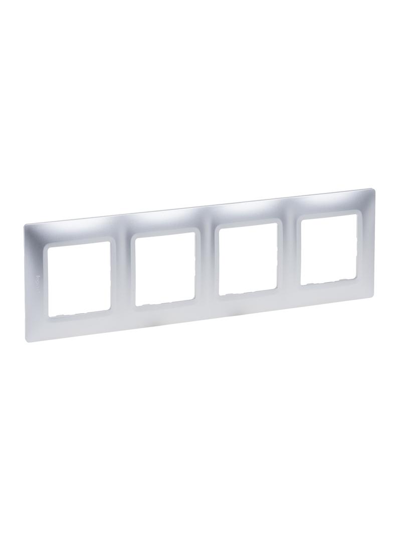 Niloe Selection - Ramka Poczwórna Aluminium 762014 LEGRAND