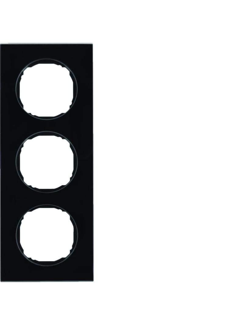 R.8 Ramka 3-krotna, szkło, czarny 10132616 HAGER