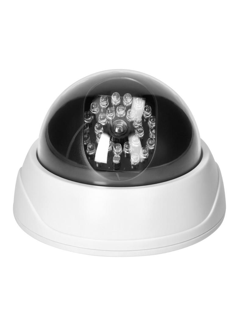 Atrapa kopułowej kamery monitorującej z podczerwienią CCTV, bateryjna