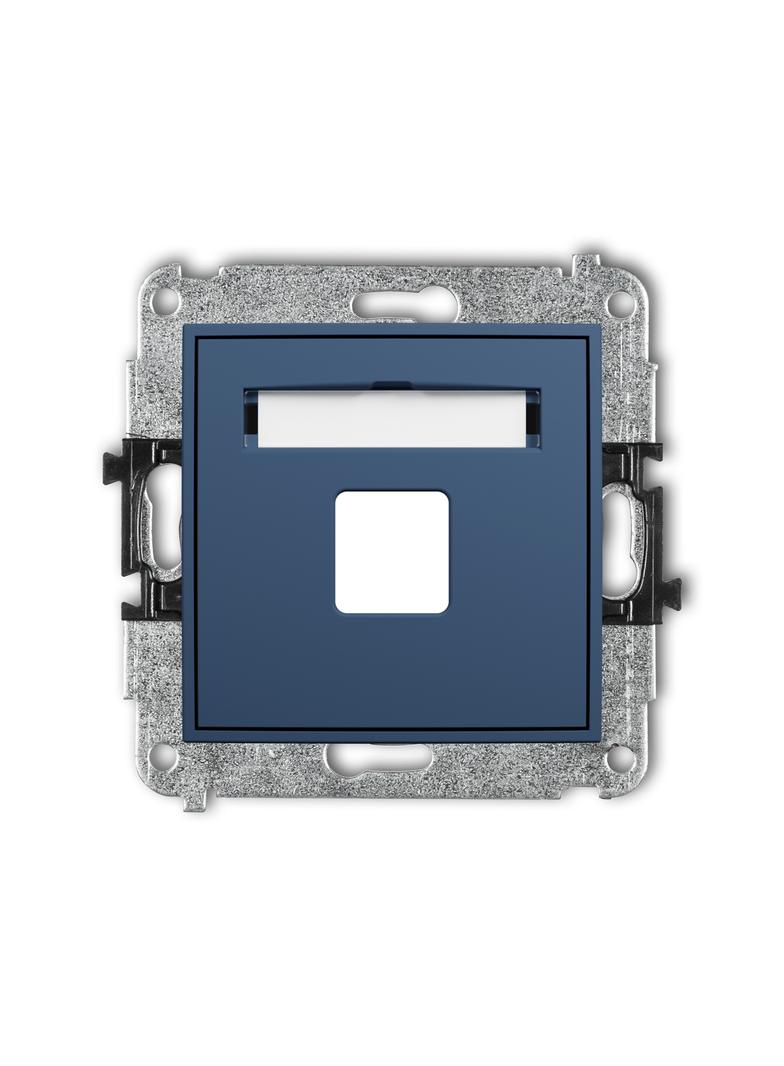 ICON Gniazdo multimedialne pojedncze bez modułu (standard Keystone) navy blue 64IGM-1P KARLIK