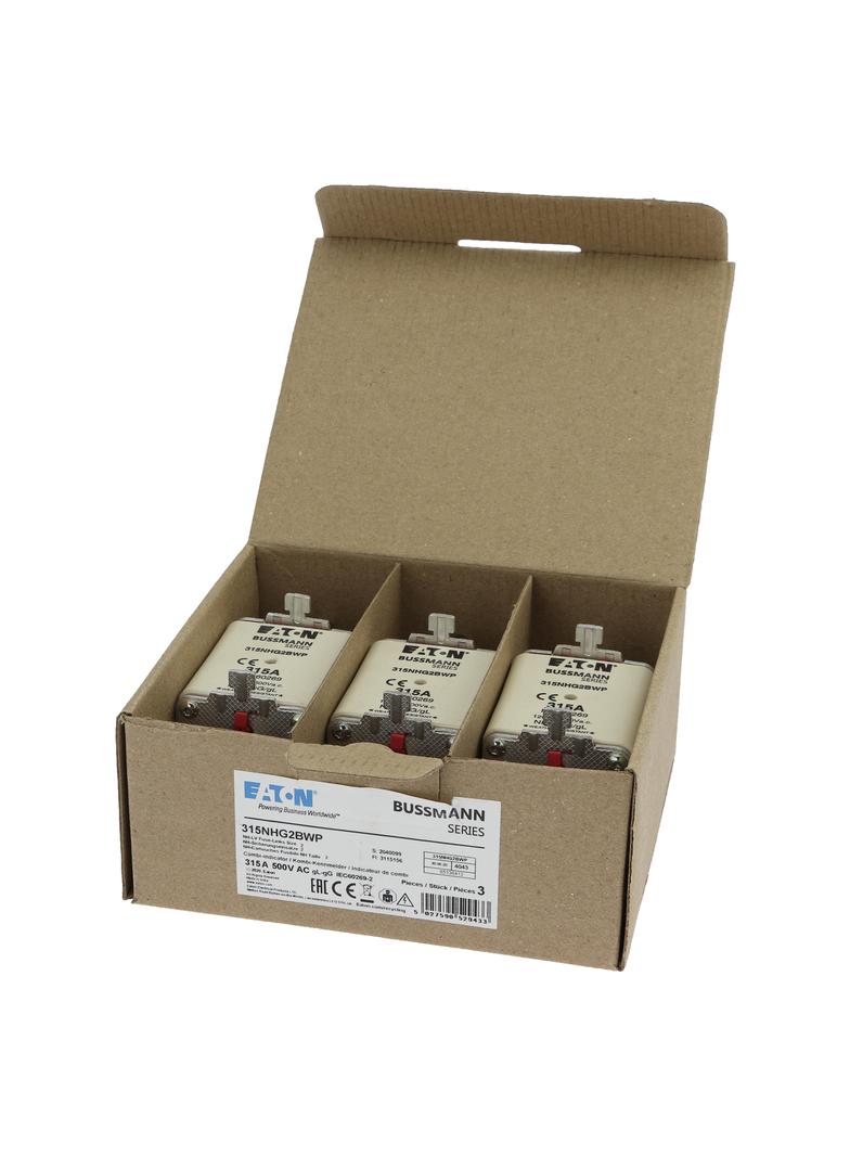 NH 315A 500V gG rozmiar 2 WEATHER RESISTANT NH LV 315A 500V gG rozmiar 2 WR 315NHG2BWP EATON