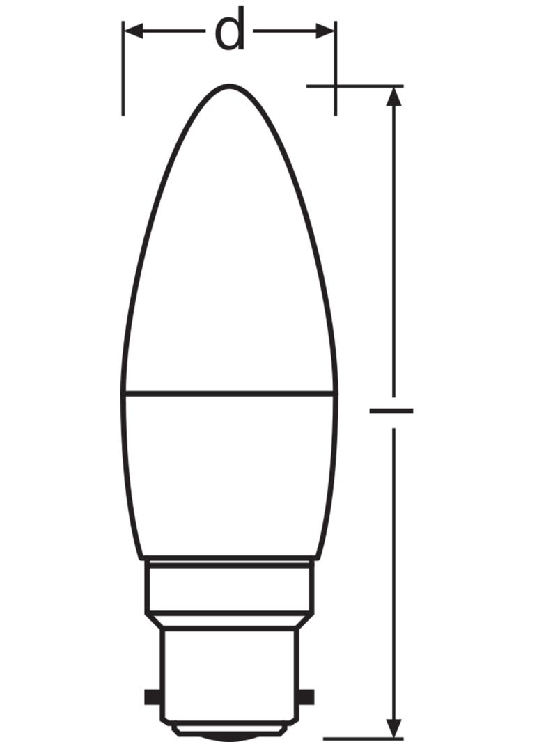 Lampa LED BASE Classic B40 4,9W/827 230V plastik B22D FS3 OSRAM