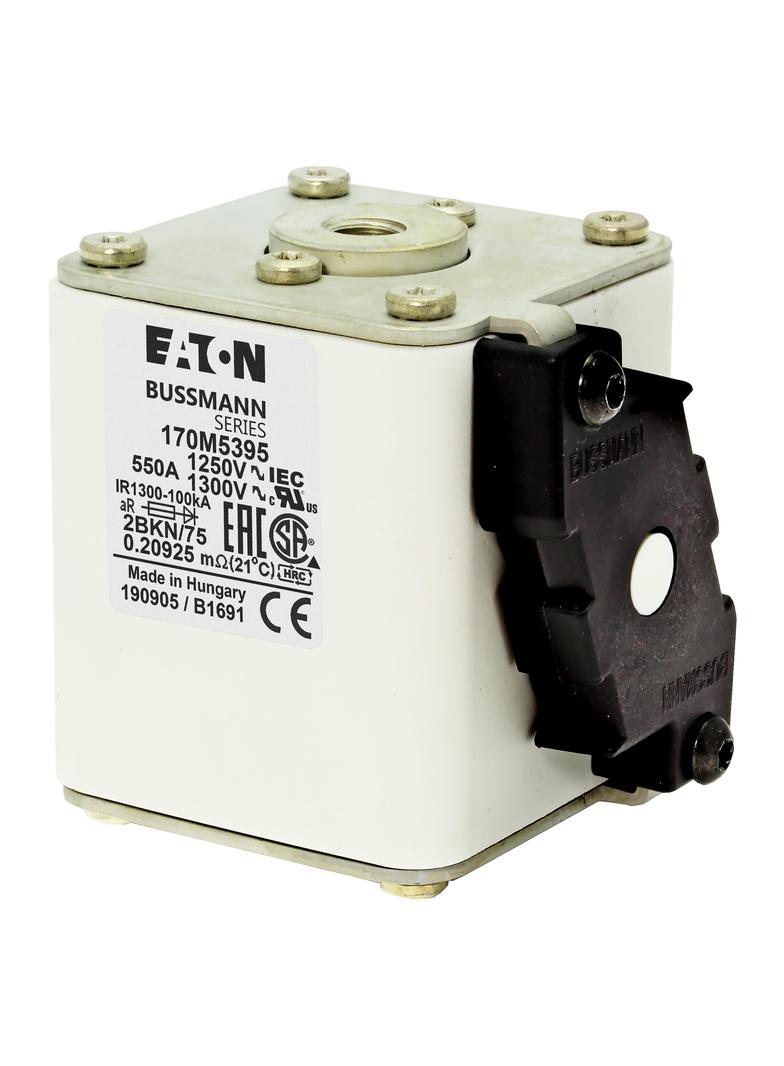FUSE 550A 1250V 2BKN/75 AR CU Wkładka szybka 550A AC 1250V rozmiar 2 61x75x77 mm aR IEC UL 170M5395