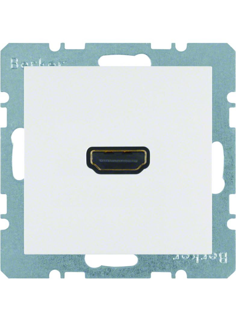 BERKER B.X/S.1 Gniazdo HDMI z przyłączem 90st biały 3315438989 HAGER