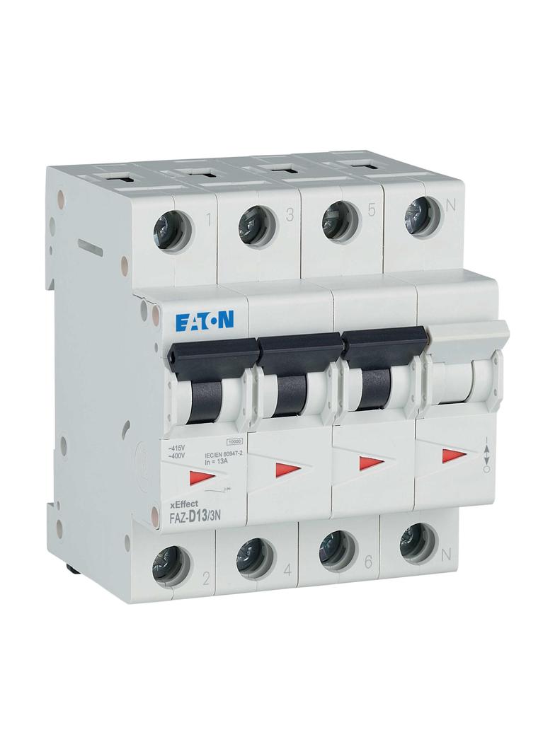 FAZ-D13/3N Wyłącznik nadprądowy 15kA D13A 3P+N 278996 EATON