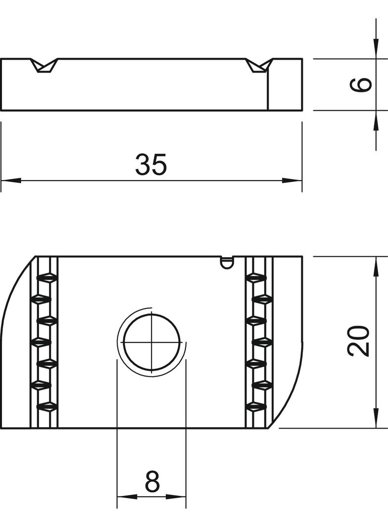 MS41SN M8 ZL Nakrętka ślizgowa