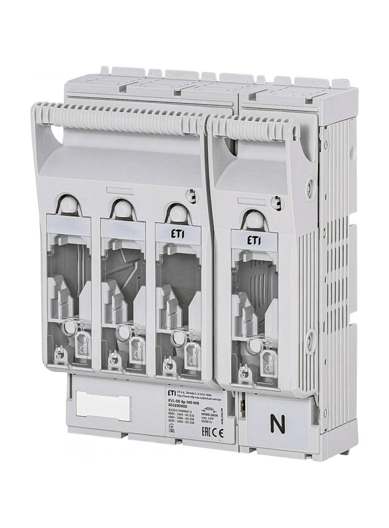 Rozłącznik bezpiecznikowy - 4P KVL-00 4p M8-M8 001690900 ETI