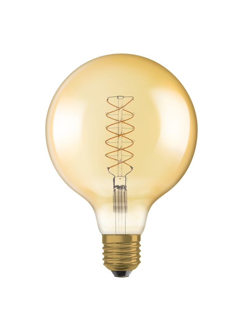 Lampa LED Vintage 1906LGL125D 7W/822 szkło przezroczyste E27