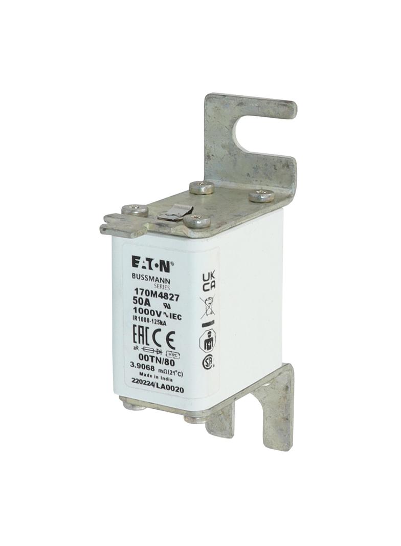 50A 1000V 00TN/80 aR INDICATOR FUSE Wkładka szybka 50A AC 1000V rozmiar 00 30x47x98 mm aR D 170M4827