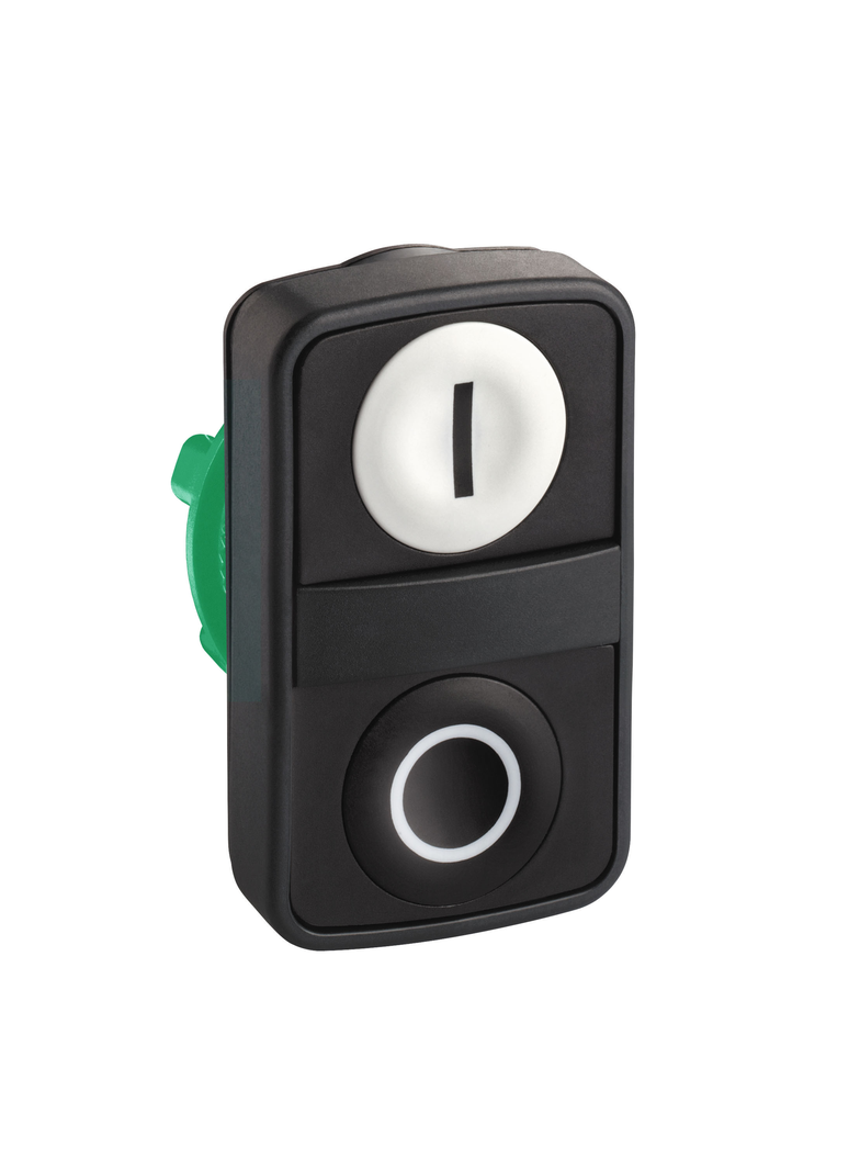 Harmony XB5 Główka przycisku podwójnego płaski/płaski biały/czarny z samopowrotem plastikowa