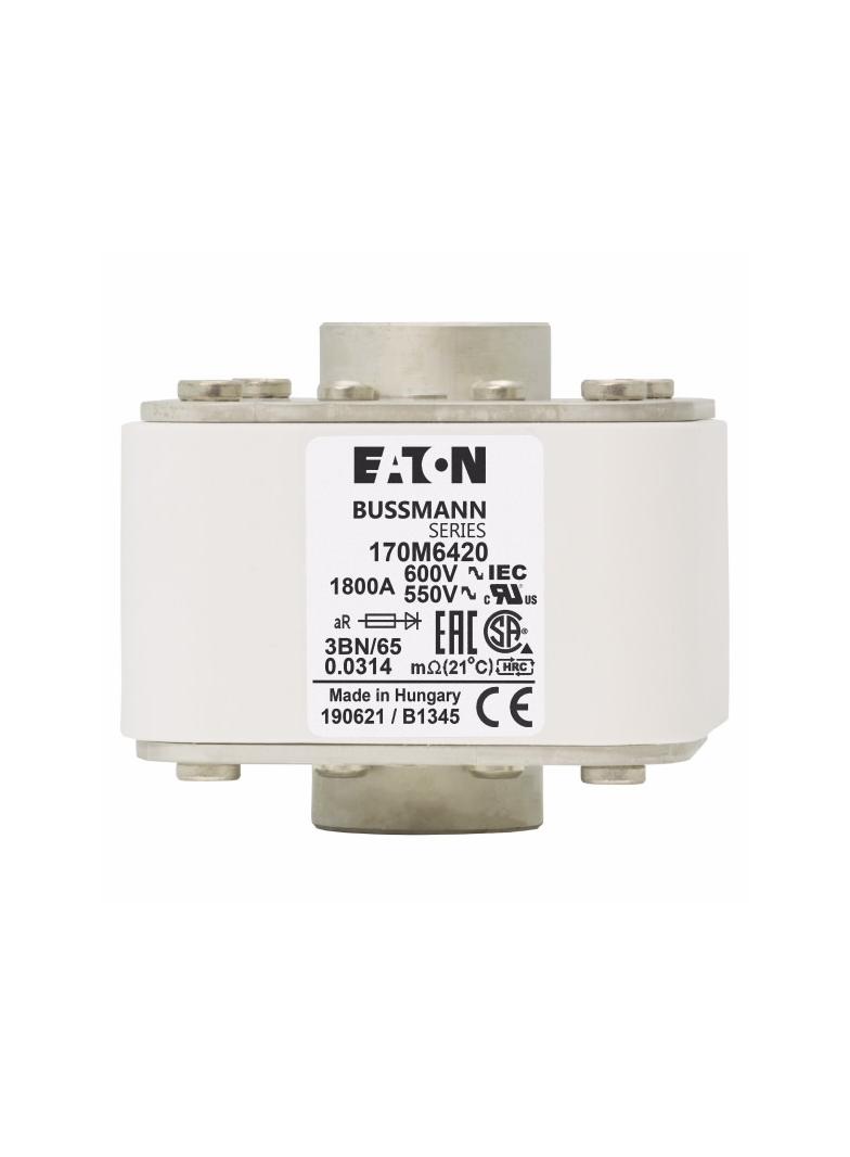 FUSE 1800A 600V 3BN/65 AR UR Wkładka szybka 1800A AC 600V rozmiar 3 76x92x53 mm aR IEC UL 170M6420 E