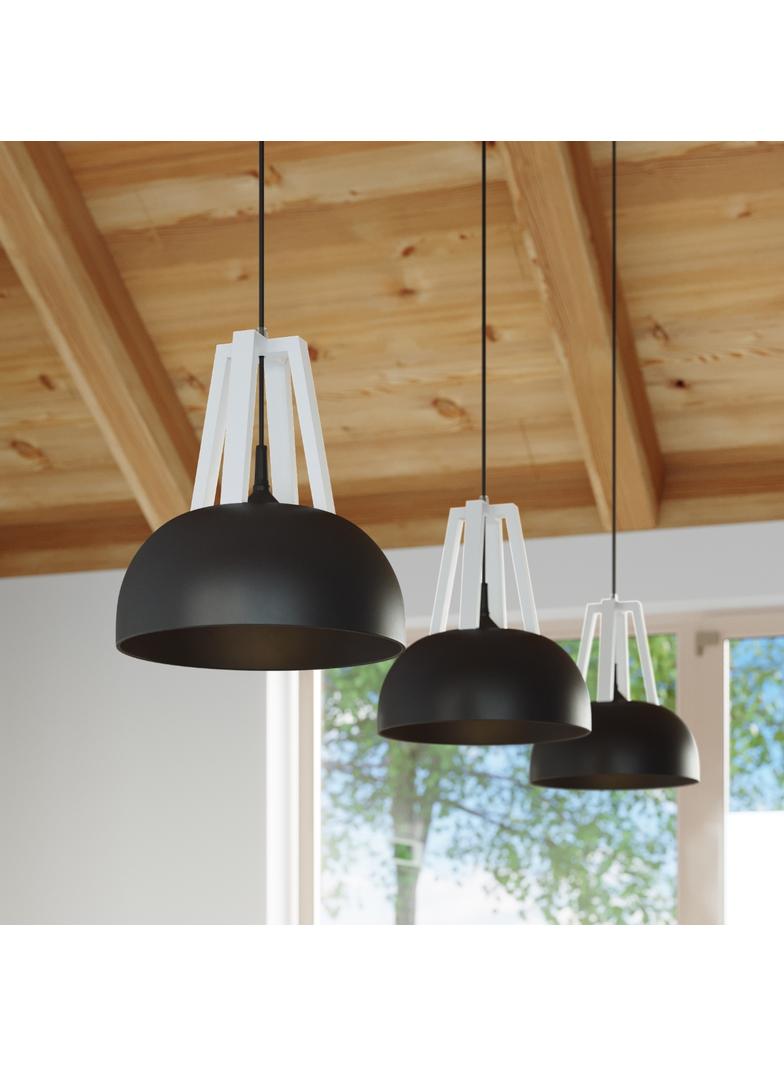 Sollux Lampa wisząca CASCO czarna/biała SL.0389