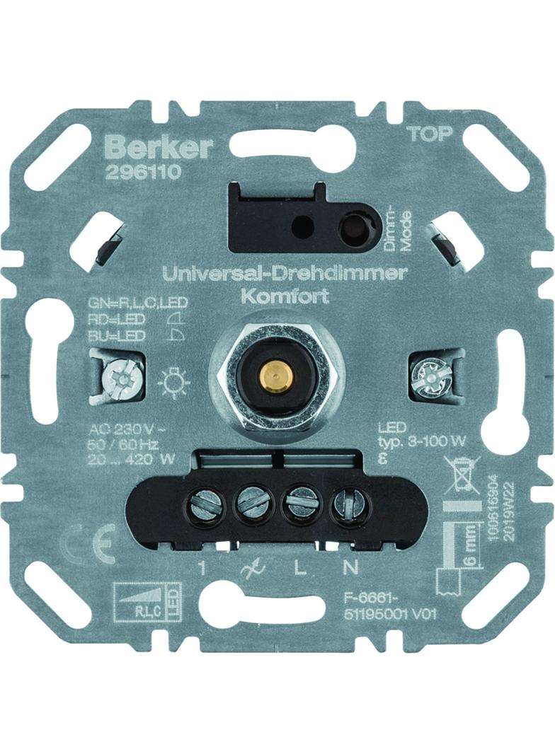 BERKER one.platform Mechanizm ściemniacza LED 3-100W 296110 HAGER