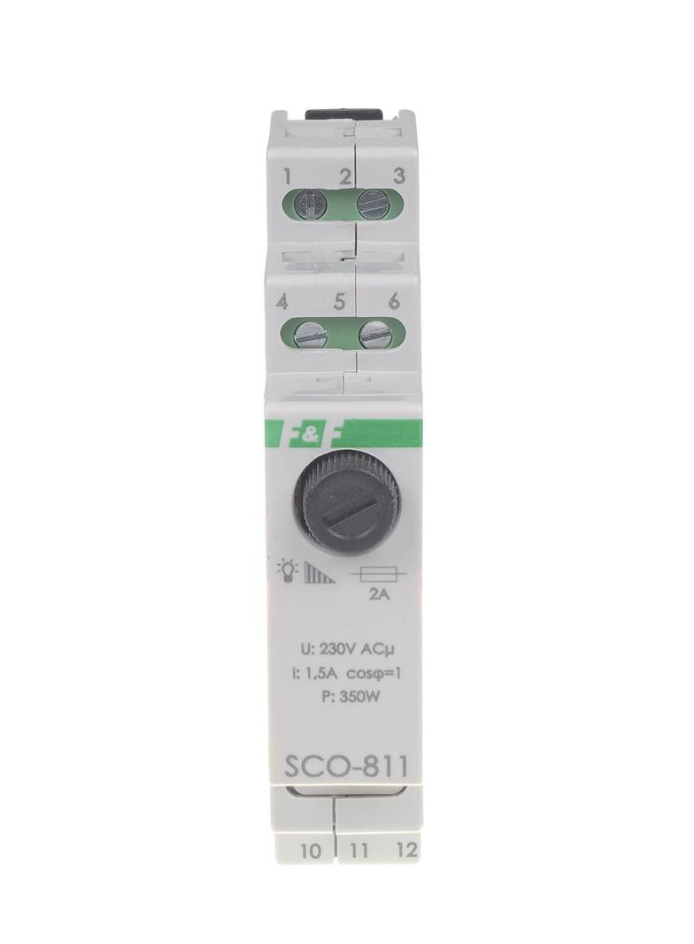 Ściemniacz oświetlenia montaż na szynie DIN zasilanie 230V AC 350W SCO-811 F&F