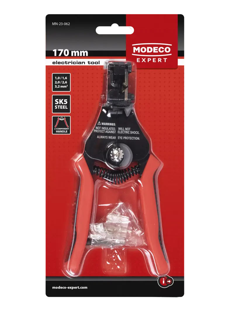 Szczypce do automatycznego ściągania izolacji 170mm 1,0-3,2 mm2 MN-23-062 RAWLPLUG