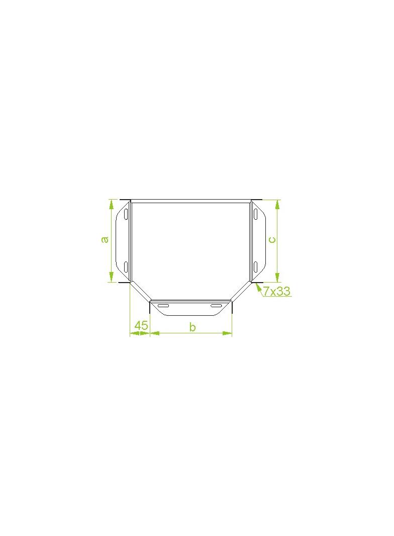 TKBJ150H60 Trójnik korytka 1,0 mm