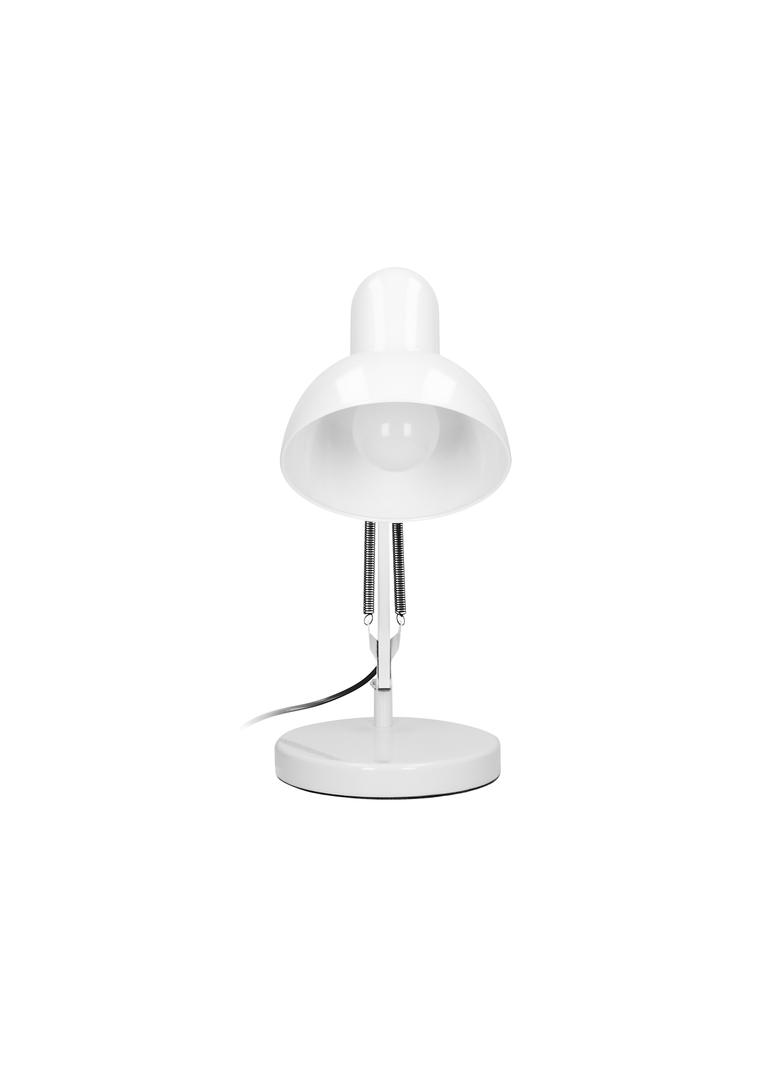 DEON, lampa biurkowa, 60W, E27, wysoka, stal, biała DL-2/W ORNO