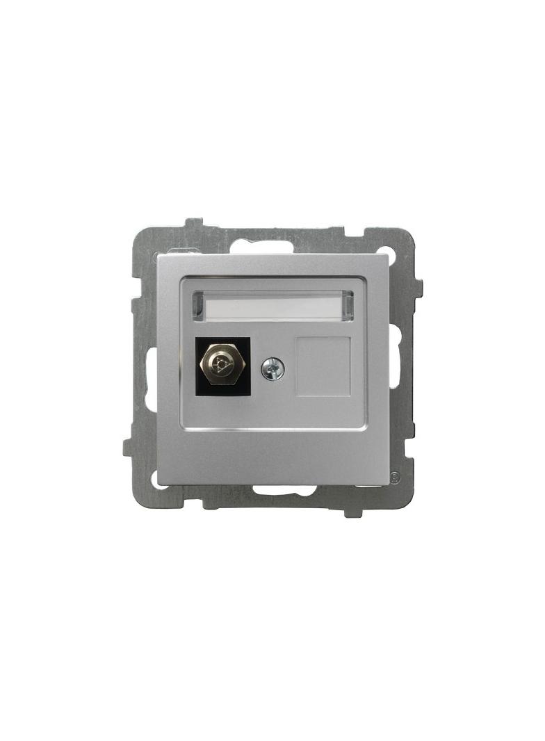 AS Gniazdo ekwipotencjalne pojedyncze - kolor srebro