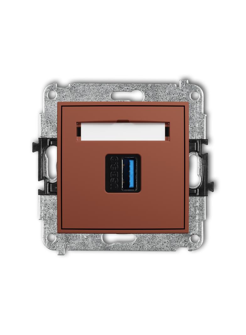 ICON Mechamizm gniazda pojedyncze USB typ A-A 3.0 terakota 63IGUSB-5 KARLIK