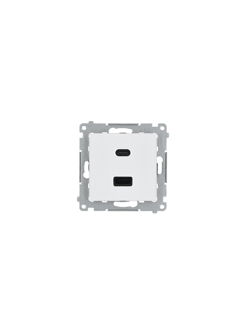 Simon 54 Ładowarka USB C+A 30 W 230V biały DEC2CAQ.01/11 KONTAKT