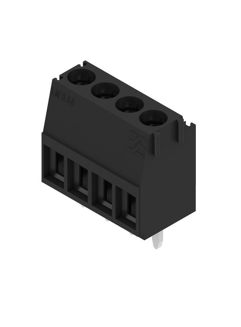 LM 3.50/04/90 3.2SN BK BX Zacisk płytki drukowanej, 3.50 mm, Liczba biegunów: 4, Kierunek odejścia przewodu: 90°, Przyłącze z jarzmem /100szt./ 1936670000 WEIDMÜLLER