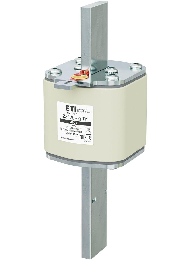 Wkładka topikowa NH pomiarowa gTr NH1 gTr 231A 400V 160kVA MET 004113867 ETI