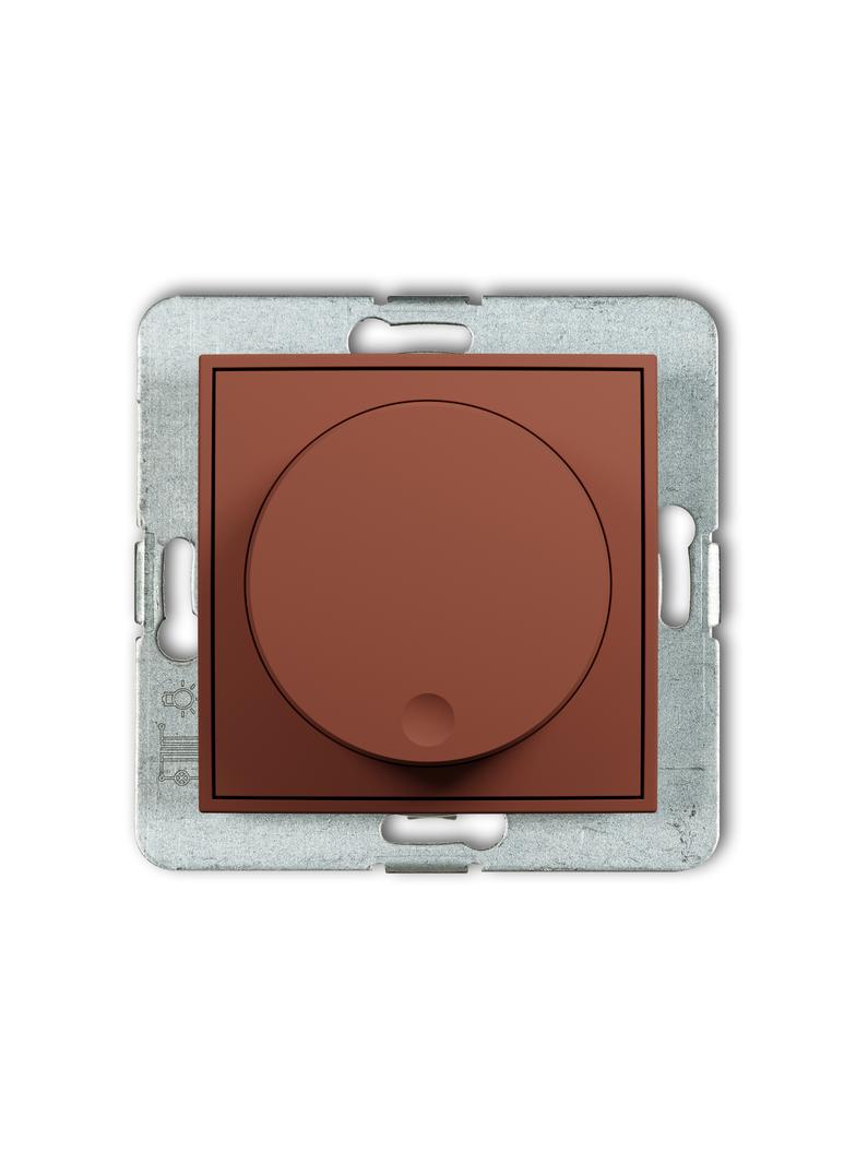 ICON Regulator elektroniczny oświetlenia przyciskowo-obrotowy do lamp LED terakota 63IRO-2 KARLIK