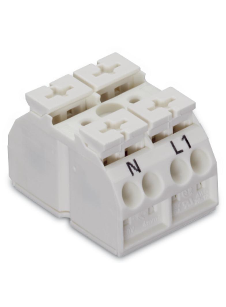 Blok zasilający 2-biegunowy biały nadruk N-L1 /500szt./ 862-2652 WAGO