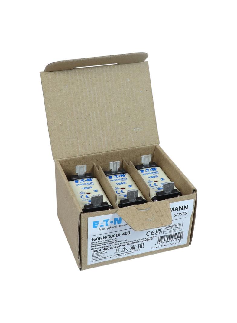 160NHG00BI-400 Wkładka NH 160A 400V GG/GL Rozmiar 00 160NHG00BI-400 EATON
