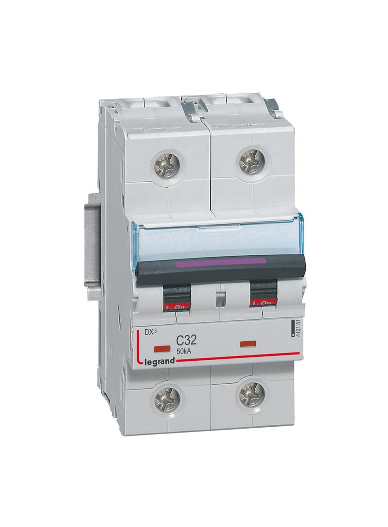 Wyłącznik Nadprądowy S322 C32 2P 32A 50Ka DX3 410151 LEGRAND