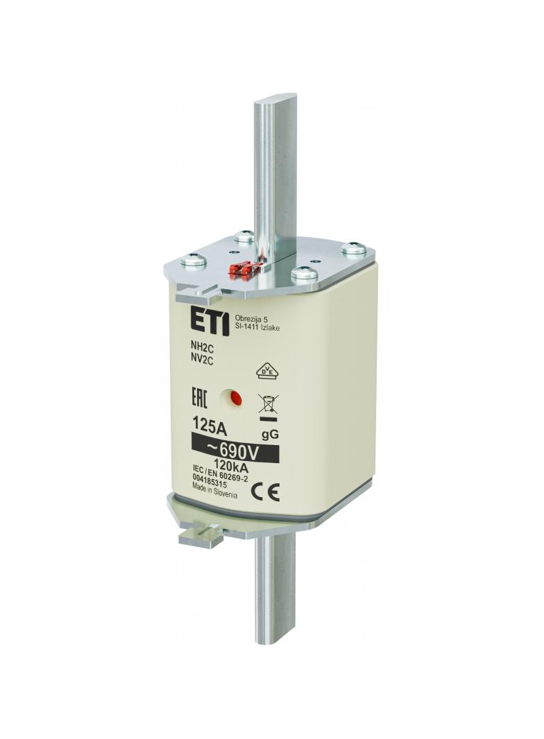 Wkładka topikowa NH zwłoczna KOMBI NH2C gG 125A 690V 004185315 ETI