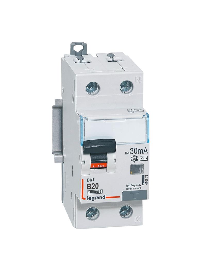 WYŁĄCZNIK RÓŻNICOWONADPRĄDOWY P 312 2P B 20A 30MA TYP AC 10KA SERII DX3, Legrand