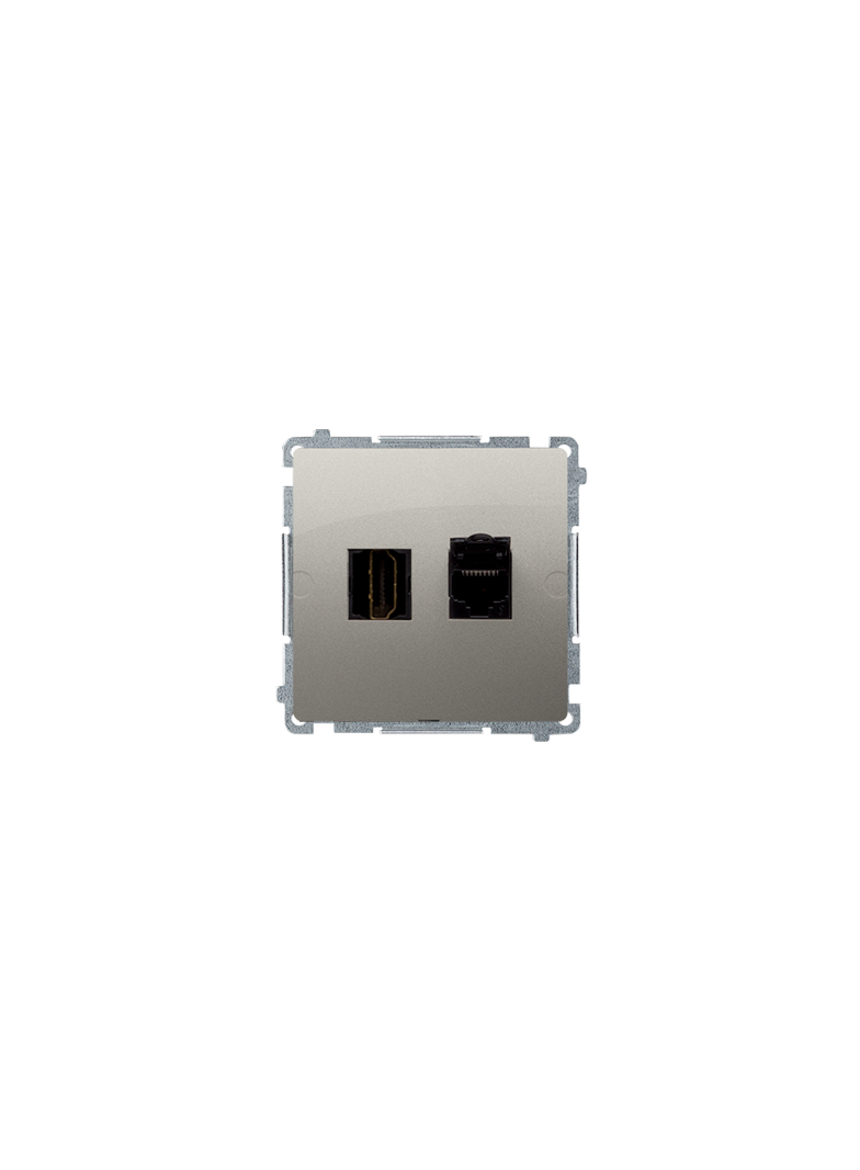 Simon Basic Gniazdo HDMI + RJ45 kat.6. satynowy BMGHRJ45.01/29 KONTAKT