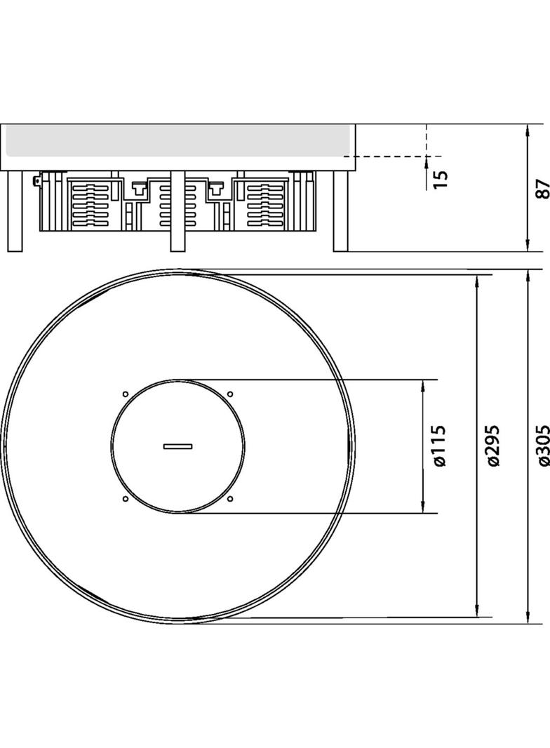 tehalit.VE-EE Pokrywa tubus IP54 20kN EKSR12 fi306 15mm stal nierdzewna