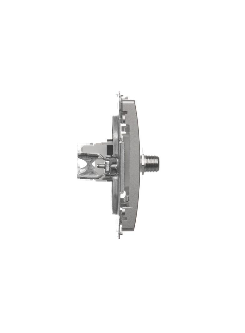 Simon Basic Gniazdo antenowe typu ''F'' + RJ45 kat.6 satynowy BMAFRJ45.01/29 KONTAKT