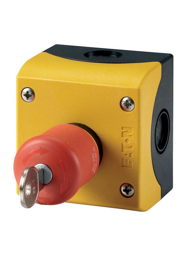 M22-PVS/KC11/IY Kaseta z przyciskiem bezpieczeństwa z kluczem 1Z 1R IP66 216523 EATON