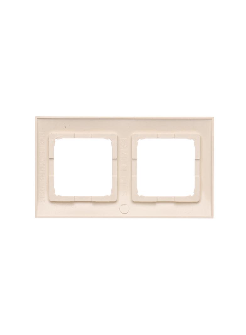 Simon 54 Premium Ramka 2-krotna PREMIUM do puszek karton-gips IP20 / IP44 kremowy DRK2/41 KONTAKT