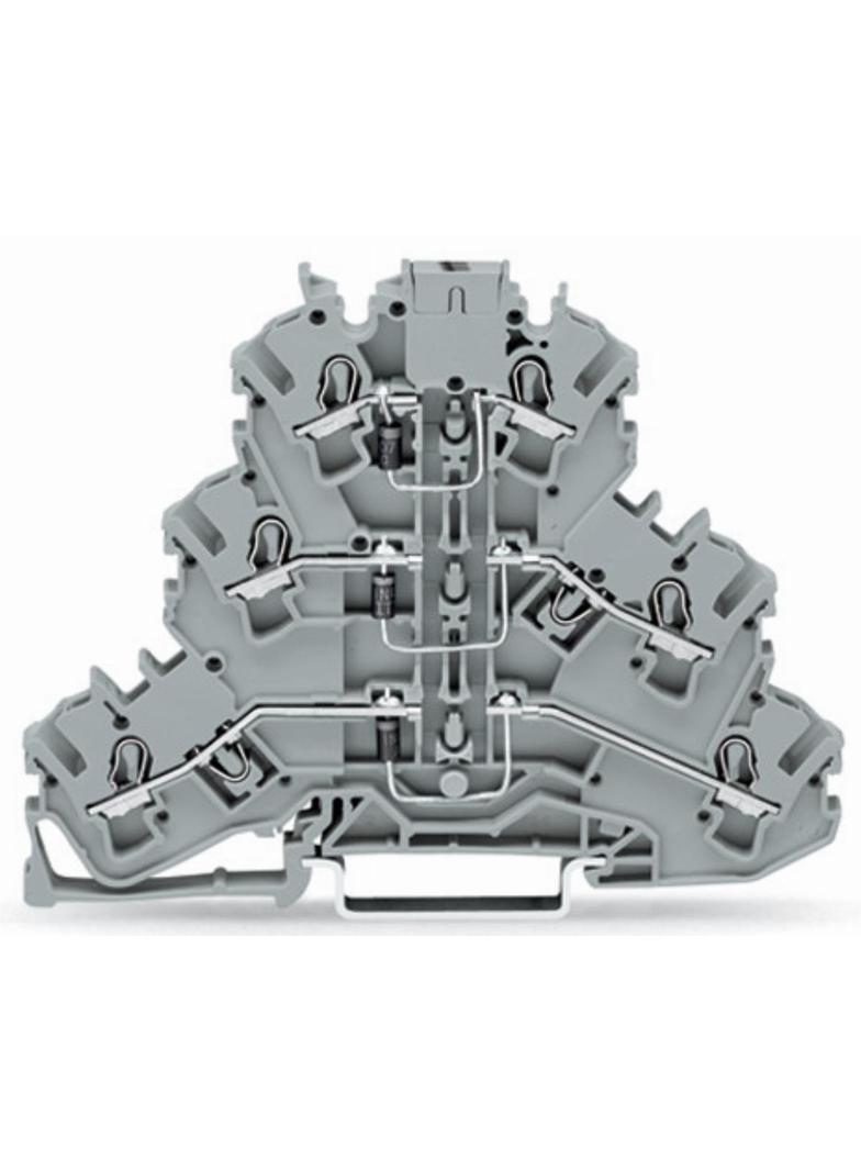 TOPJOBS złączka 3-piętrowa 2,5 mm2 diodowa szara