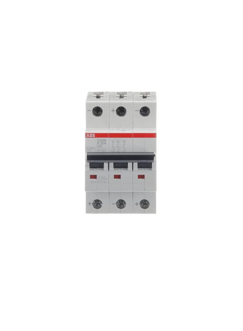 S203M-K16UC Wyłącznik nadprądowy AC/DC 10kA 3P K16A 2CDS273061R0467 ABB