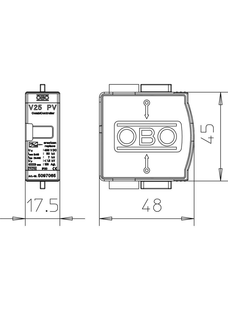 V25-B+C 0-450PV, OGRANICZNIK PRZEPIĘĆ