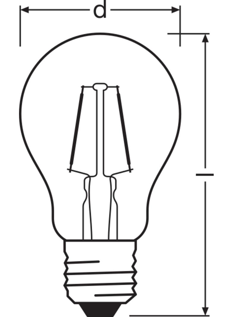 Lampa LED Vintage 1906 CL A Filament szkło przezroczyste GOLD 22 non-dim 2,5W 824 E27