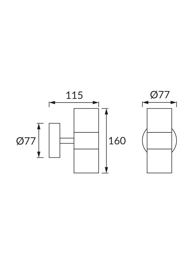 Oprawa hermetyczna GORDON 2xGU10 BLACK