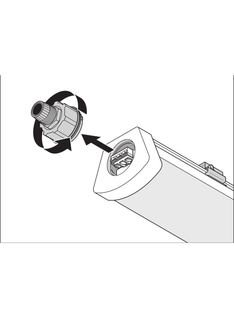 Oprawa DAMP PROOF LED COMPACT 1200 44W 4000K GR IP66