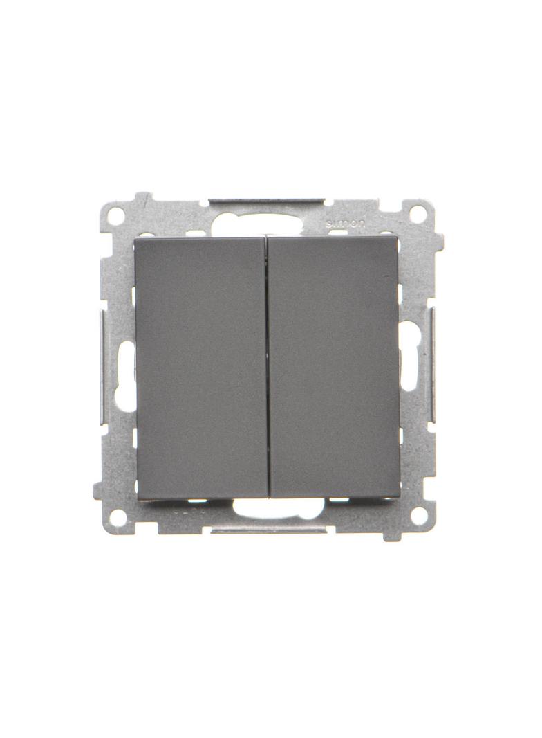 Simon 55 Przycisk zwierny poczwórny 10 AXm szybkozłączka Grafitowy mat