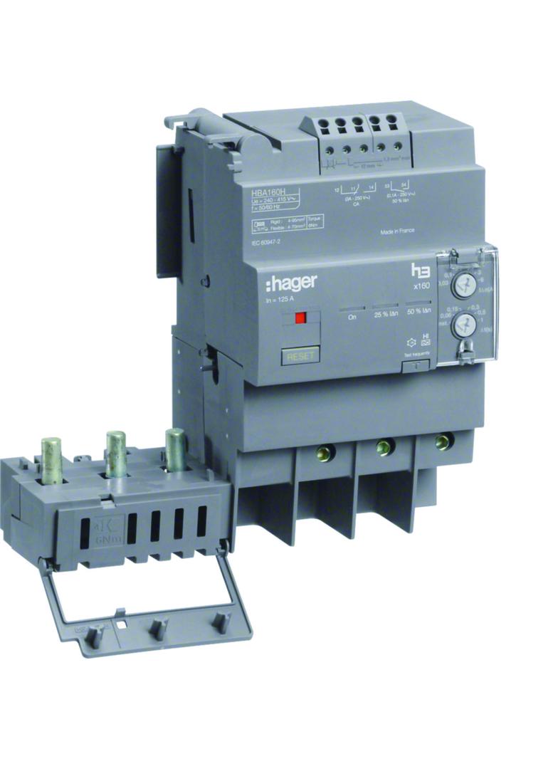 Blok różnicowo-prądowy 3P 160A regulowany HBA160H HAGER