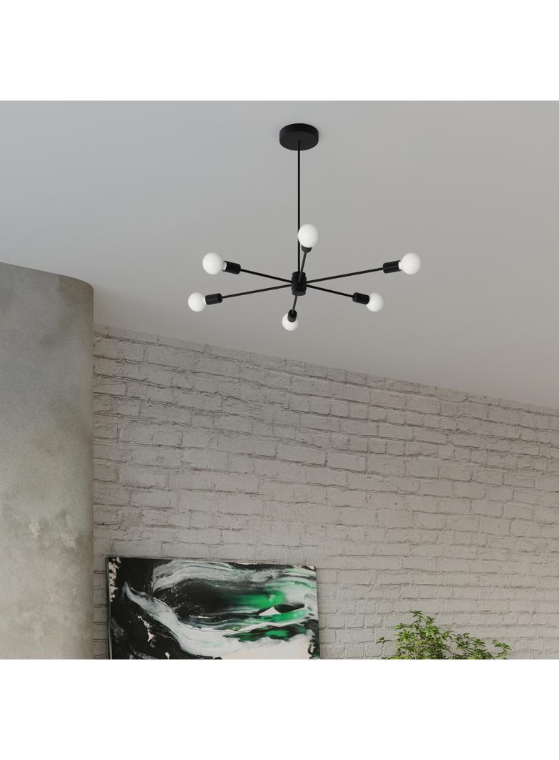 Sollux Żyrandol LANGO 5 czarny SL.1022